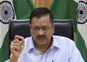 New Delhi, April 07 (ANI): Delhi Chief Minister Arvind Kejriwal a briefs media on COVID-19, in New Delhi on Tuesday. (ANI Photo)