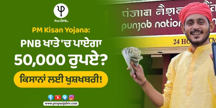 PM Kisan Yojana: PNB ਖਾਤੇ 'ਚ ਪਾਏਗਾ 50,000 ਰੁਪਏ? ਕਿਸਾਨਾਂ ਲਈ ਖੁਸ਼ਖਬਰੀ!