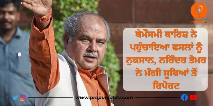 Agriculture Minister Narendra Singh Tomar