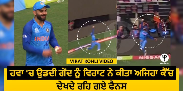 Virat Kohli Video: ਹਵਾ 'ਚ ਉਡਦੀ ਗੇਂਦ ਨੂੰ ਵਿਰਾਟ ਨੇ ਕੀਤਾ ਅਜਿਹਾ ਕੈਚ, ਦੇਖਦੇ ਰਹਿ ਗਏ ਫੈਨਸ