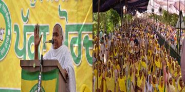 Farmers' dharna continued in front of the CM's house on the 7th day, one farmer died in the dharna
