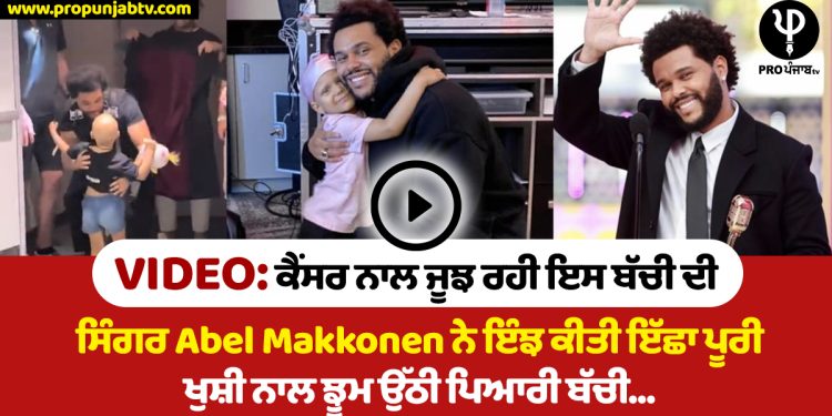 VIDEO: Abel Makkonen, the singer of this girl who is fighting cancer, made her wish come true, the lovely girl jumped with joy...