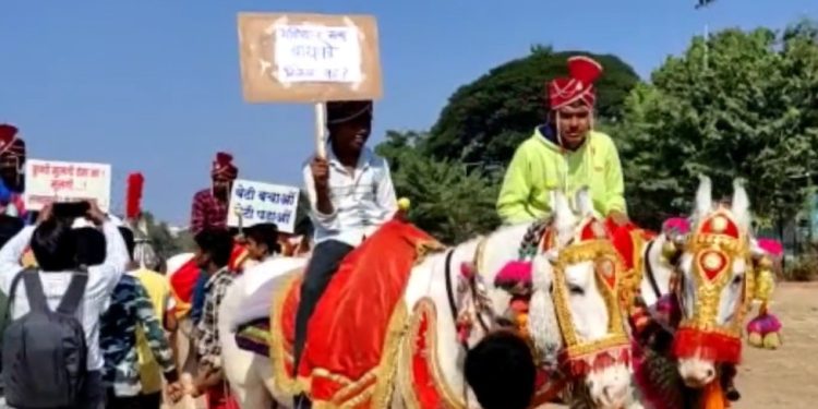 Solapur Wedding Protest: ਲਾੜੇ ਬਣ ਬਰਾਤ ਲੈ ਆਪਣੀ ਮੰਗਾਂ ਮਨਵਾਉਣ DC ਦਫ਼ਤਰ ਪਹੁੰਚੇ ਨੌਜਵਾਨ, ਮੰਗਾਂ ਸੁਣ ਤੁਸੀਂ ਵੀ ਕਹੋਗੇ ਵਾਹ ਬਈ ਵਾਹ