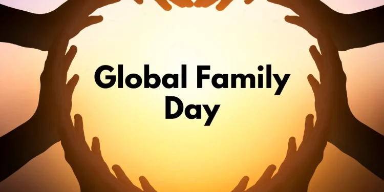 Global Family Day ਦਾ ਇਤਿਹਾਸ- ਗਲੋਬਲ ਡੇਅ ਆਫ਼ ਫੈਮਿਲੀਜ਼ ਦੀ ਸ਼ੁਰੂਆਤ ਦੋ ਕਿਤਾਬਾਂ ਵਿੱਚ ਹੋਈ ਸੀ। ਪਹਿਲੀ 1996 ਦੀ ਬੱਚਿਆਂ ਦੀ ਕਿਤਾਬ ਵਨ ਡੇ ਇਨ ਪੀਸ, 1 ਜਨਵਰੀ 2000, ਅਮਰੀਕੀ ਲੇਖਕਾਂ ਸਟੀਵ ਡਾਇਮੰਡ ਅਤੇ ਰਾਬਰਟ ਐਲਨ ਸਿਲਵਰਸਟਾਈਨ ਦੁਆਰਾ ਲਿਖੀ ਗਈ ਸੀ।