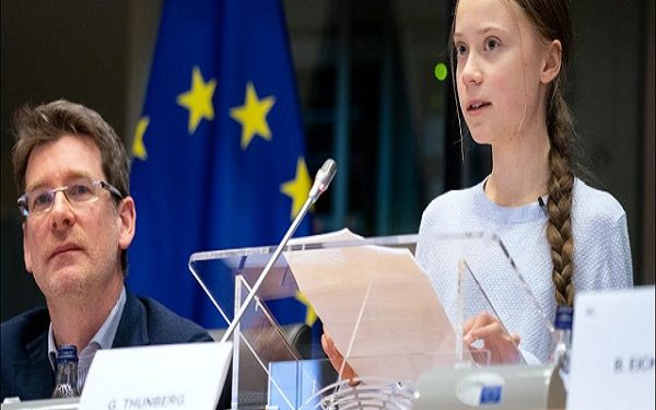 Greta Thunberg ਇੱਕ ਸਵੀਡਿਸ਼ ਵਾਤਾਵਰਣ ਕਾਰਕੁਨ ਹੈ ਜੋ ਅੰਤਰਰਾਸ਼ਟਰੀ ਪੱਧਰ 'ਤੇ ਜਲਵਾਯੂ ਪਰਿਵਰਤਨ ਵਿਰੁੱਧ ਸਖਤ ਕਾਰਵਾਈ ਕਰਨ ਲਈ ਵਿਸ਼ਵ ਨੇਤਾਵਾਂ ਨੂੰ ਚੁਣੌਤੀ ਦੇਣ ਵਜੋਂ ਜਾਰੀ ਜਾਂਦੀ ਹੈ।