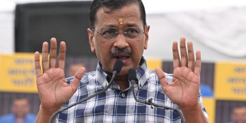 Arvind Kejriwal, leader of the Aam Aadmi Party (AAP) and chief minister of Delhi, speaks at a news conference in New Delhi, India, on Saturday, May 11, 2024. India's Supreme Court has granted interim bail Kejriwal until the end of the ongoing elections, allowing a key leader in the opposition alliance to campaign against Prime Minister Narendra Modi's Bharatiya Janata Party. Photographer: Prakash Singh/Bloomberg via Getty Images